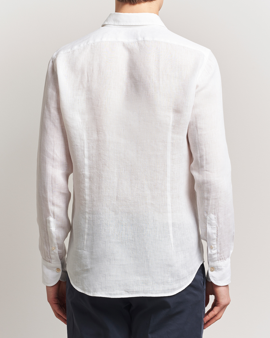 Heren | Overhemden | Grigio | Linen Casual Shirt White