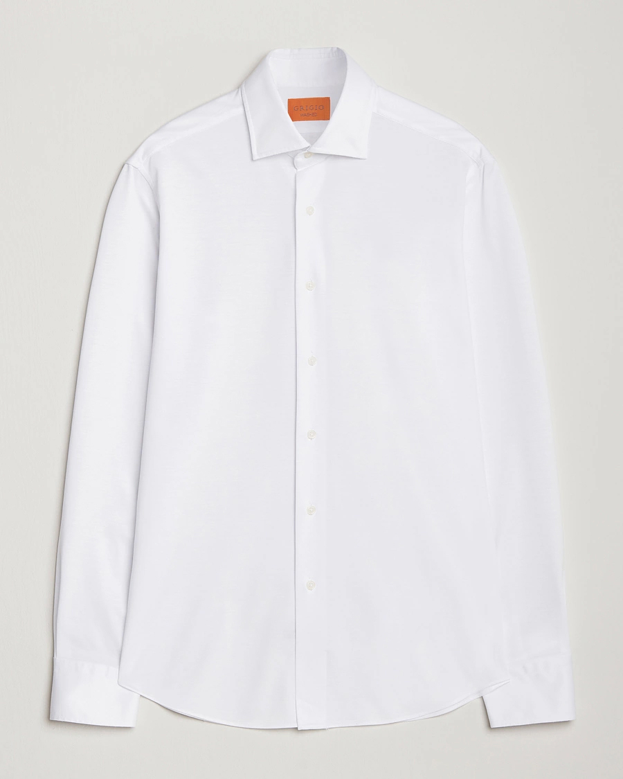 Heren | Overhemden | Grigio | Jersey Stretch Shirt White