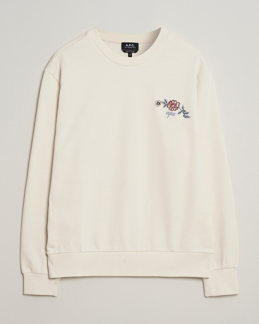 Heren | Truien | A.P.C. | Tyle Embroidered Sweatshirt Ecru