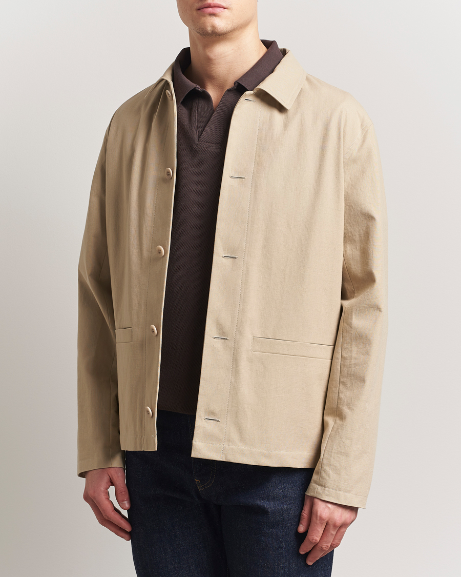 Heren | Jassen | A.P.C. | Rodney Textured Cotton Overshirt Beige