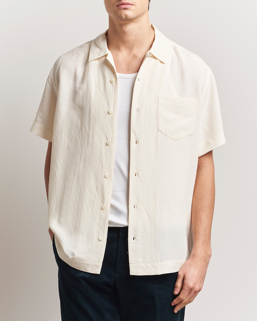 Heren | Overhemden | A.P.C. | Roy Woven Short Sleeve Shirt Ecru