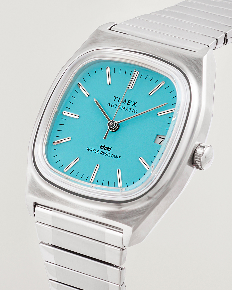 Heren | Timex Men's Automatic Steel 34mm Aquamarine Dial | Timex | Men's Automatic Steel 34mm Aquamarine Dial
