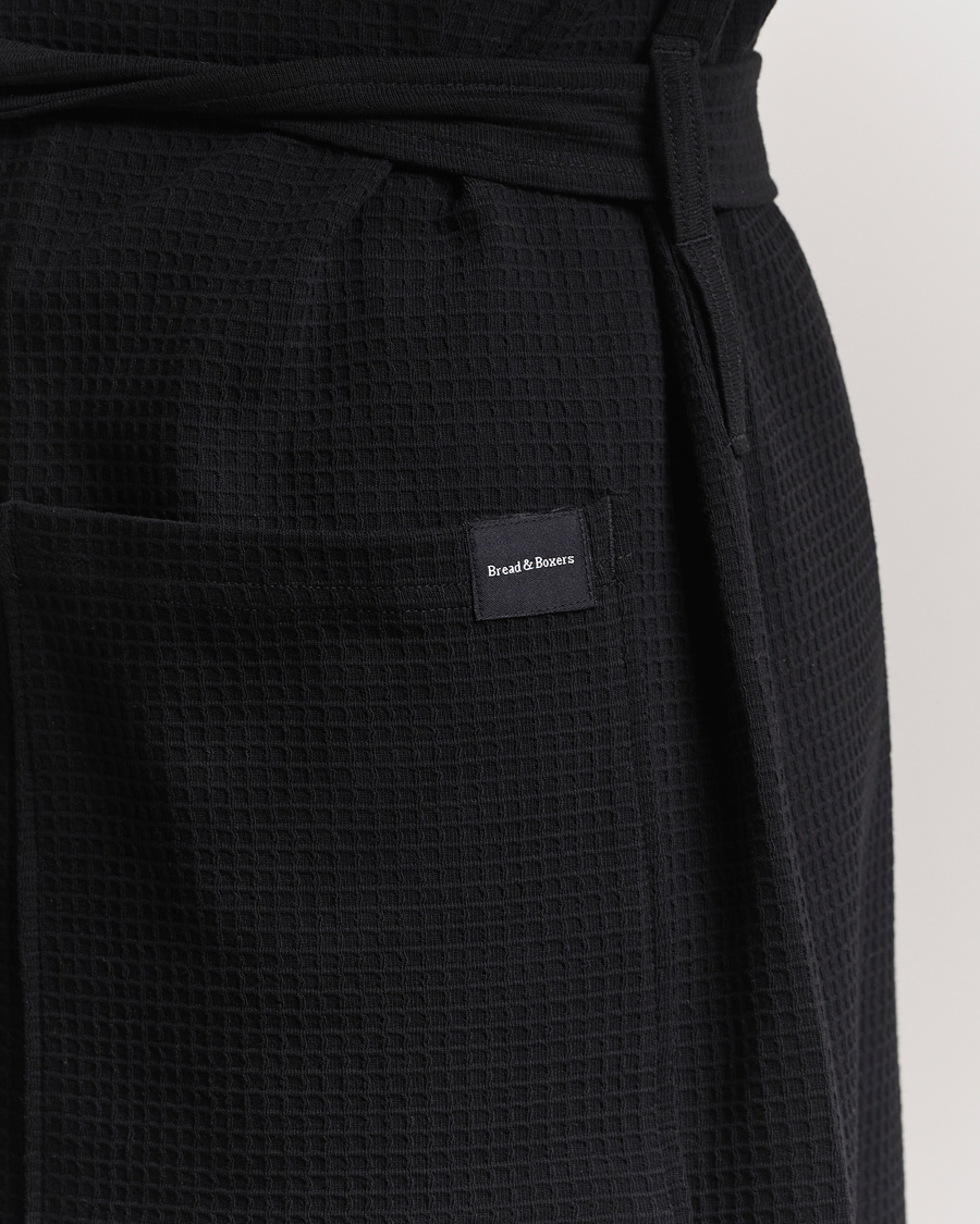 Heren | Pyjama's en gewaden | Bread & Boxers | Waffle Robe Black