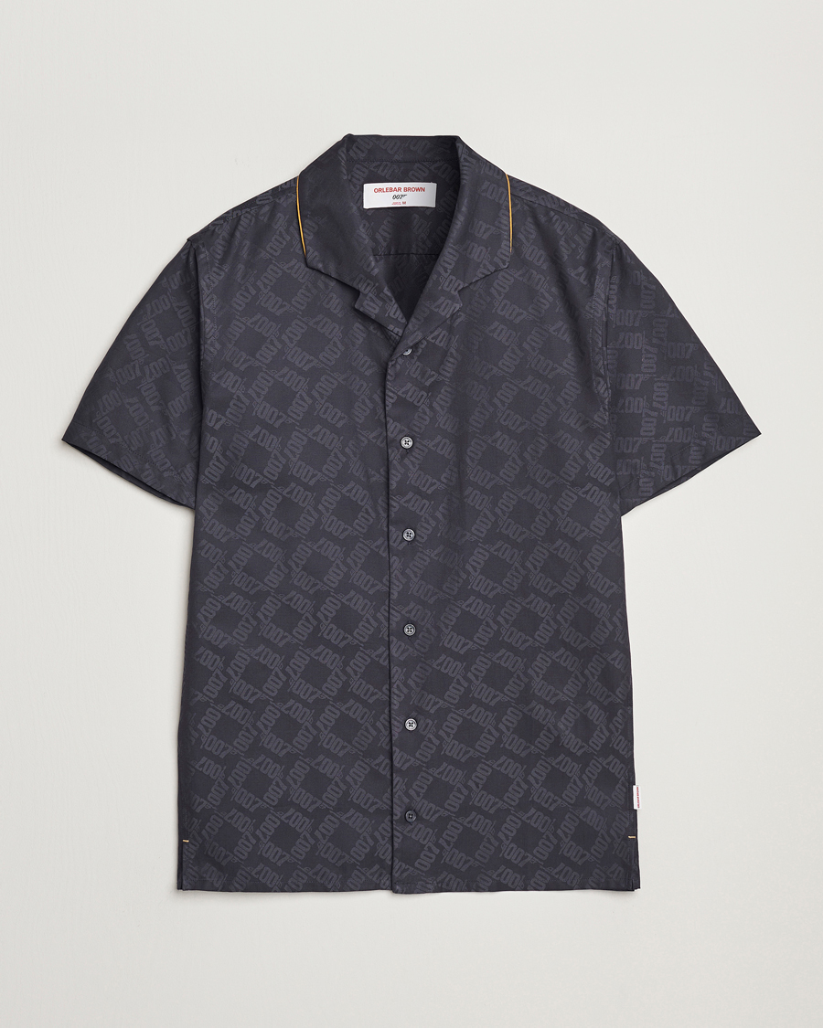 Heren | Overhemden | Orlebar Brown | Hibbert 007 Monogram Shirt Black