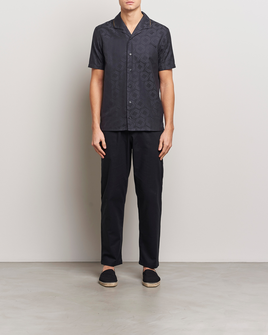 Heren | Overhemden | Orlebar Brown | Hibbert 007 Monogram Shirt Black