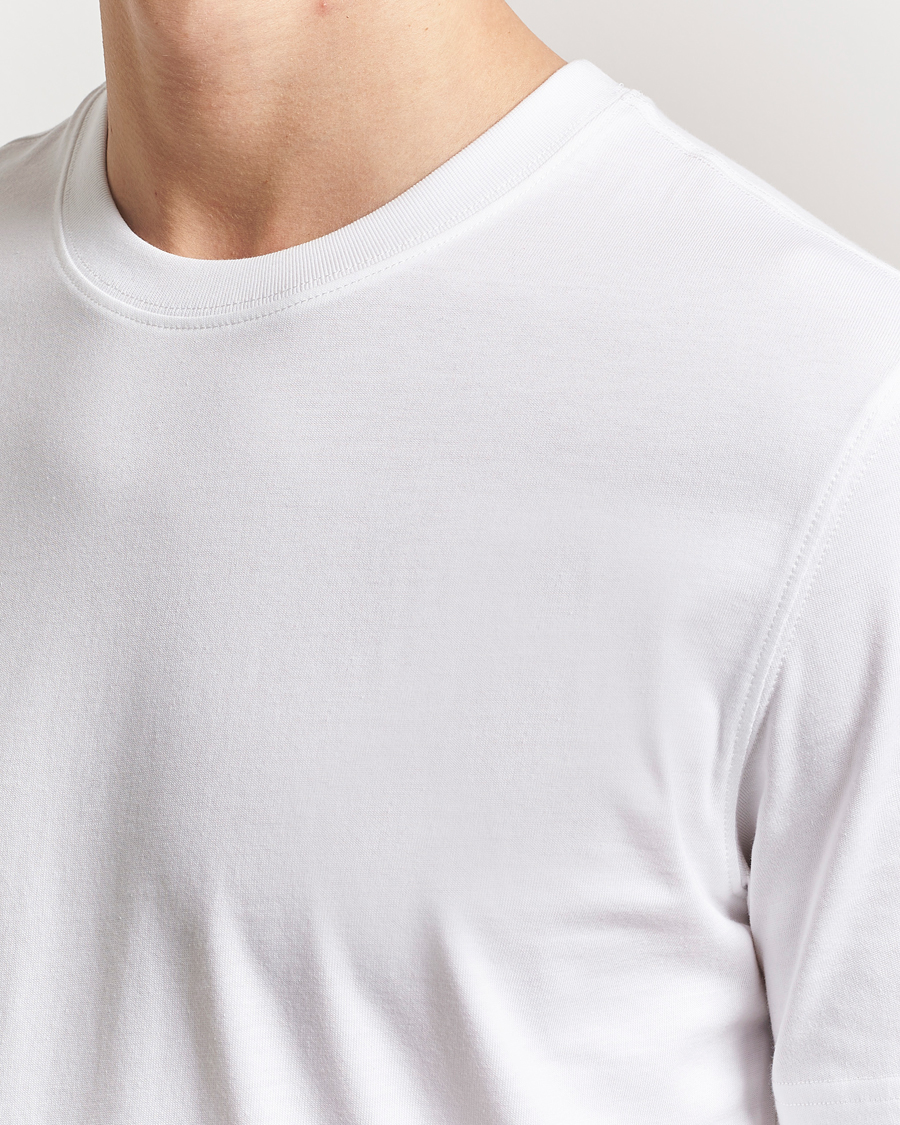 Heren | T-shirts | Eton | Mercerized Jersey Crew Neck T-Shirt White