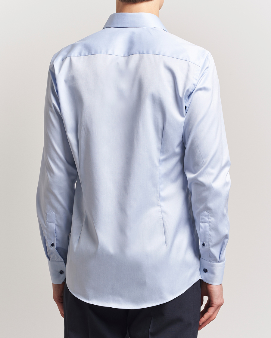 Heren | Overhemden | Eton | Slim Fit Signature Twill Contrast Shirt Light Blue