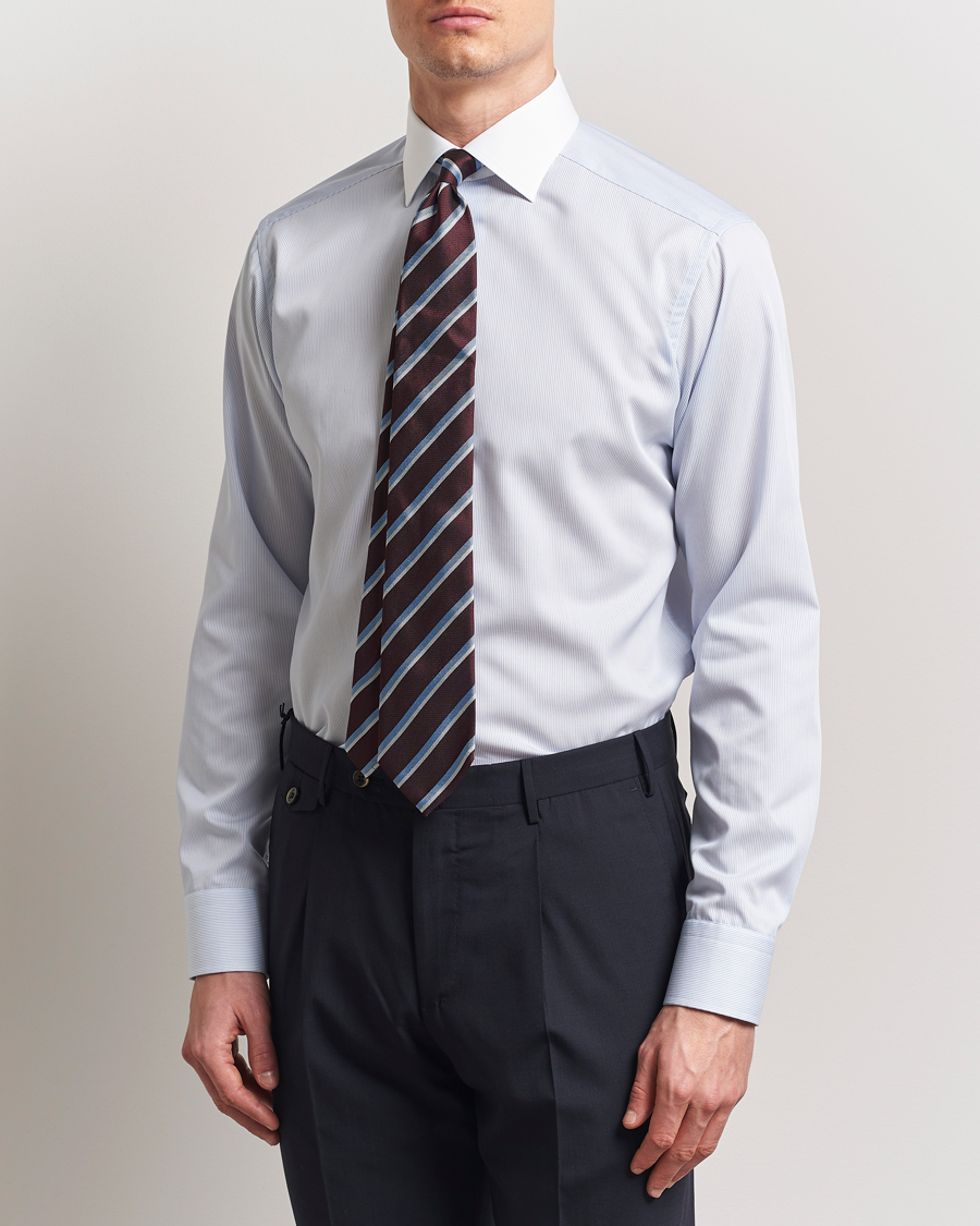 Heren | Overhemden | Eton | Slim Fit Fine Twill Shirt Light Blue