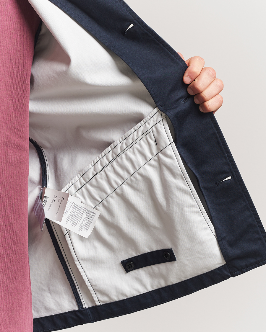 Heren | Jassen | Stone Island | Raso Gommato 3L Cotton Blazer Jacket Navy Blue