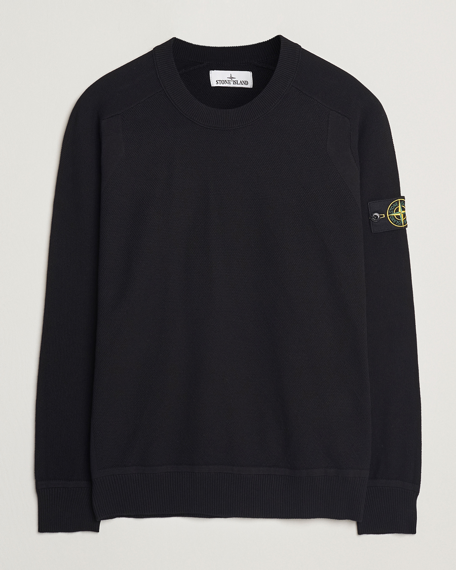 Heren | Truien | Stone Island | Micro Stitch Organic Cotton Crew Black