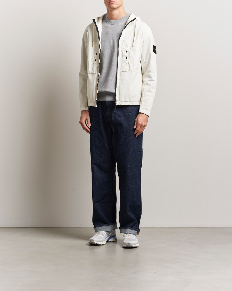 Heren | Jassen | Stone Island | Supima Cotton Stretch Hooded Jacket Ivory