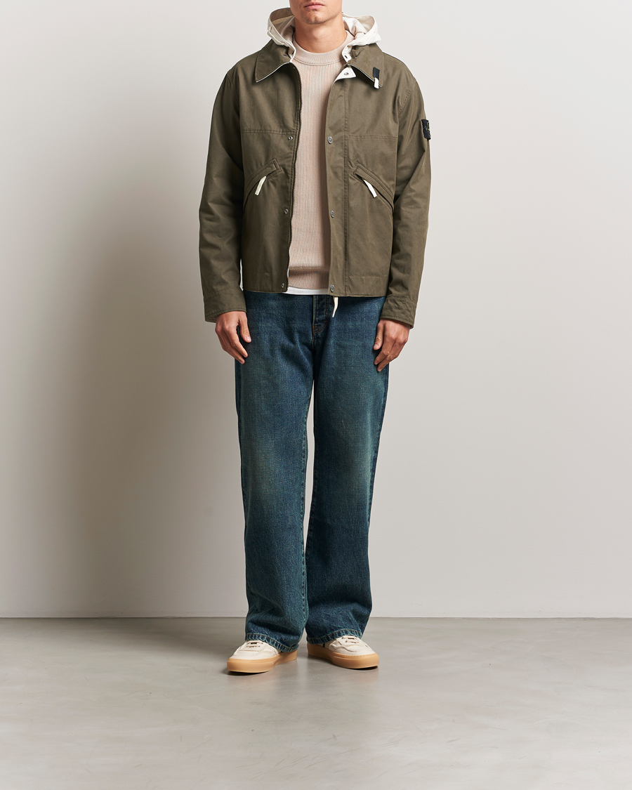 Heren | Jassen | Stone Island | Tela Resinata Block Colour Jacket Military Green