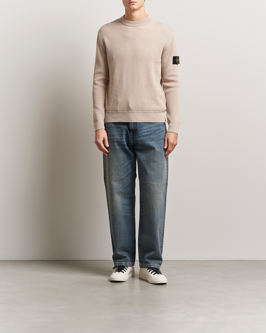 Heren | Truien | Stone Island | Ribbed Soft Organic Cotton Crewneck Desert