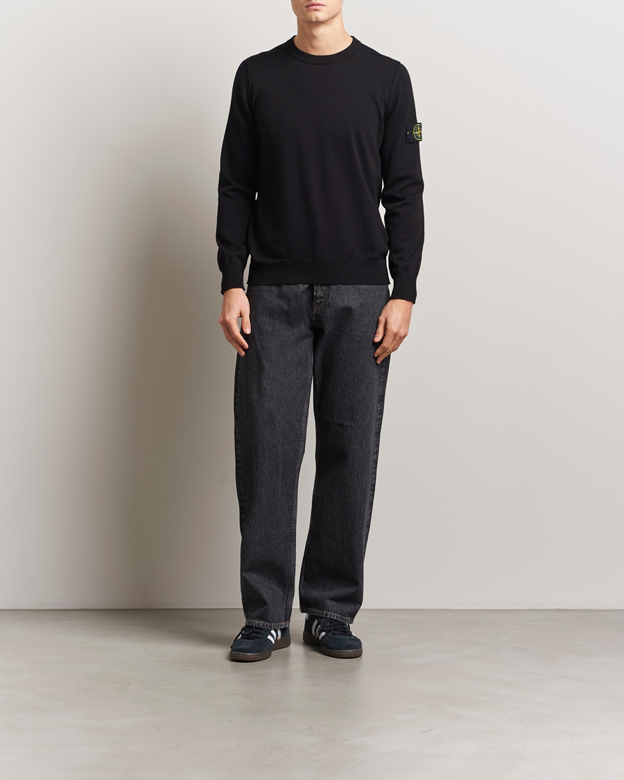Heren | Truien | Stone Island | Soft Organic Cotton Crew Neck Black
