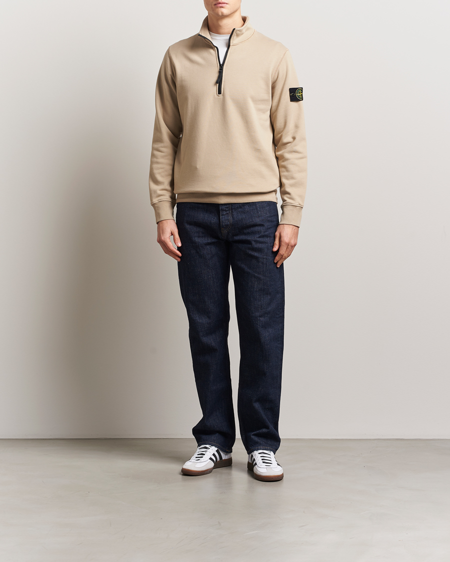Heren | Truien | Stone Island | Garment Dyed Fleece Half Zip Desert