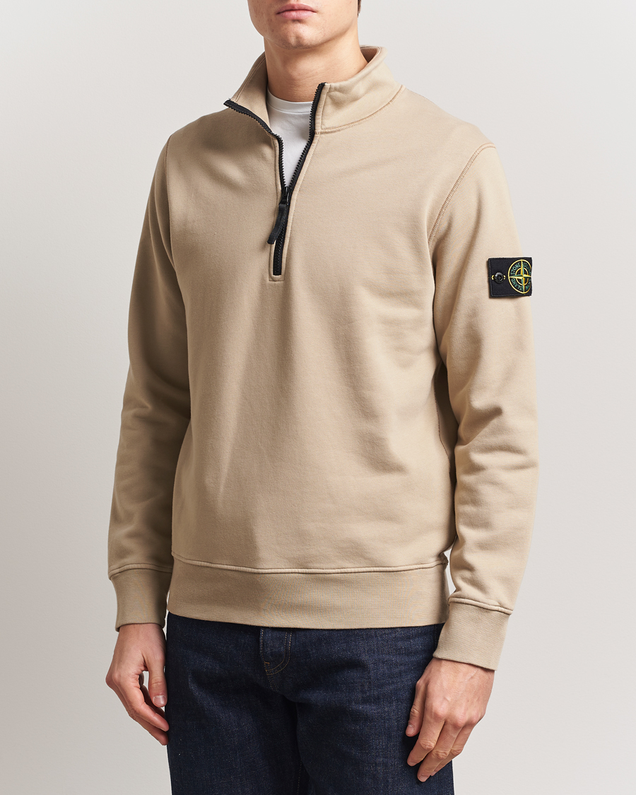 Heren | Truien | Stone Island | Garment Dyed Fleece Half Zip Desert