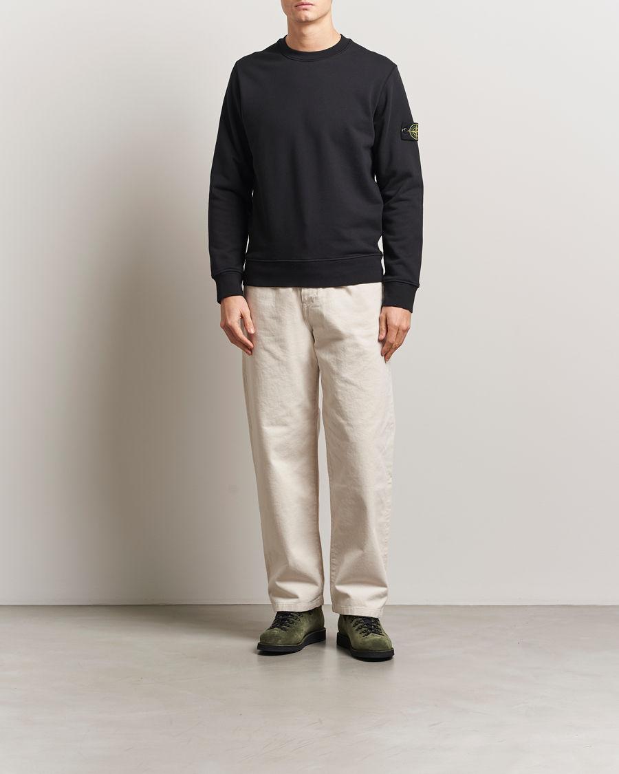 Heren | Truien | Stone Island | Garment Dyed Fleece Sweatshirt Black