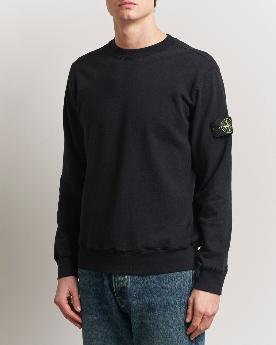 Heren | Truien | Stone Island | Old Dyed Cotton Sweatshirt Black