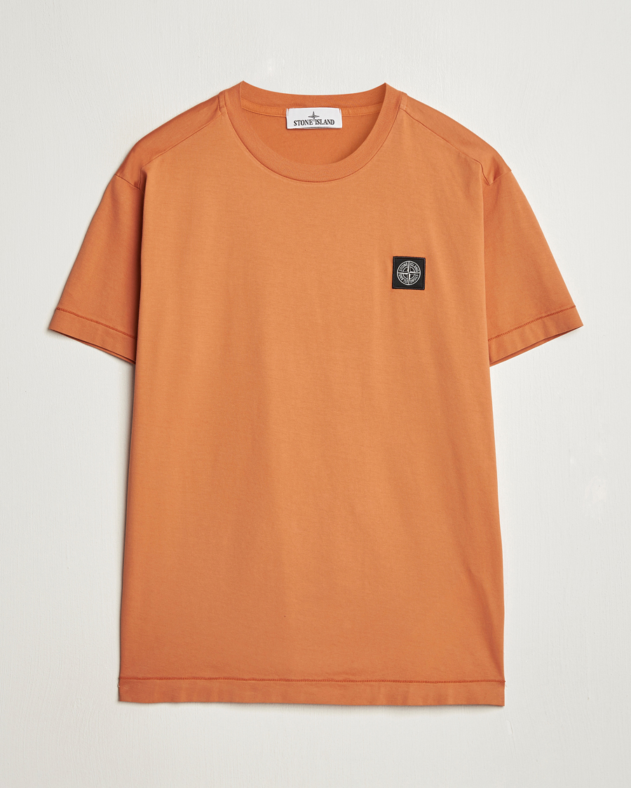 Heren | T-shirts | Stone Island | Garment Dyed Cotton Jersey T-Shirt Sienna
