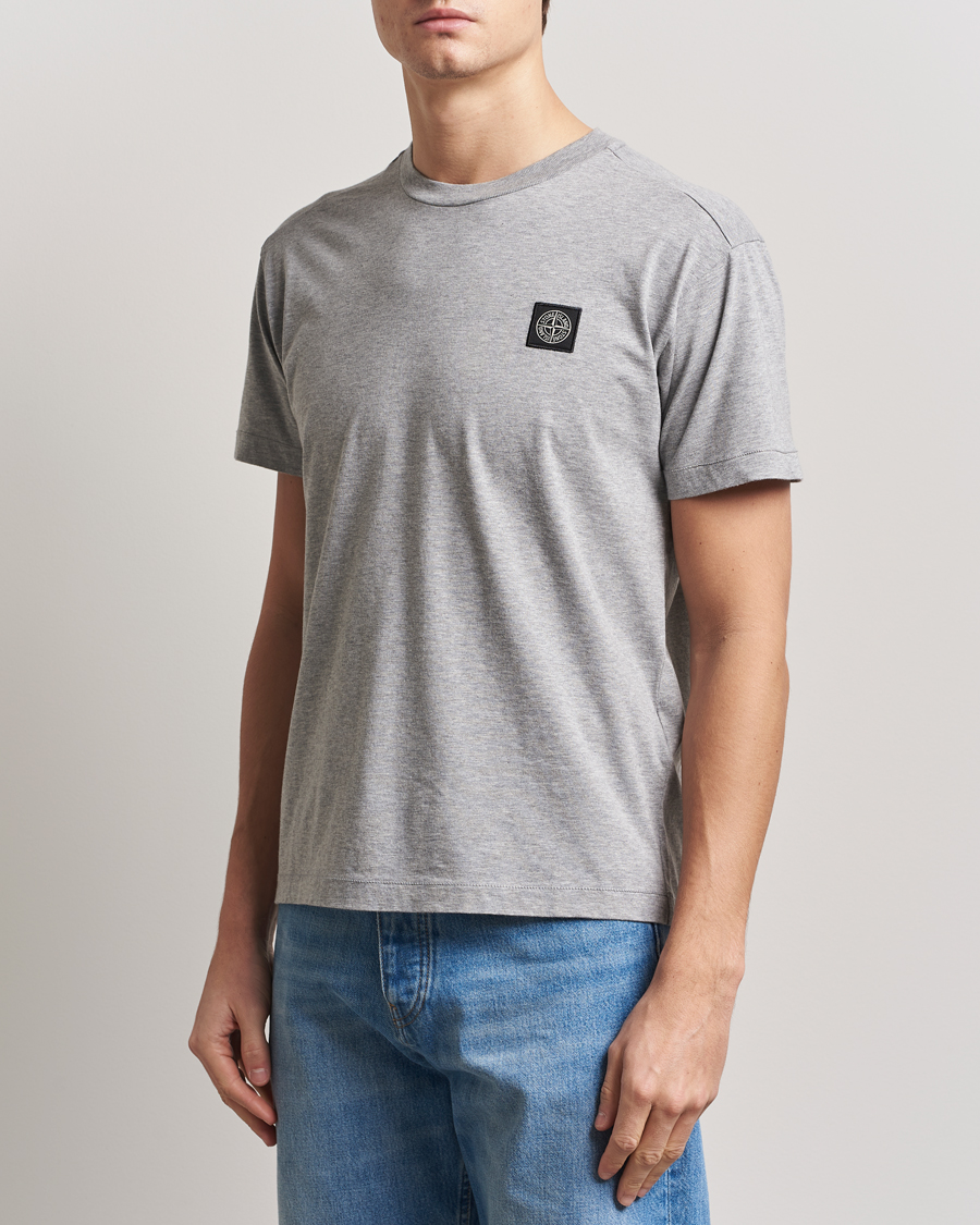 Heren | T-shirts | Stone Island | Garment Dyed Cotton Jersey T-Shirt Melange Grey