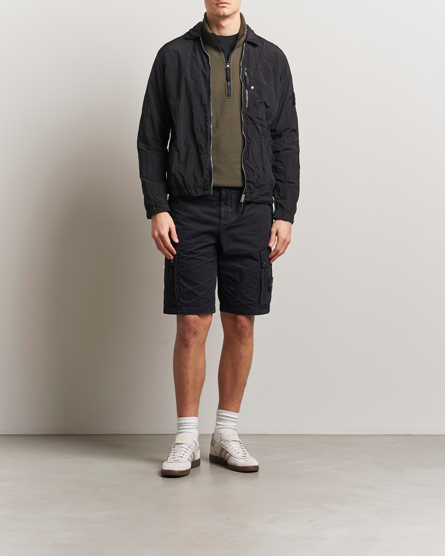 Heren | Korte broek | Stone Island | Brushed Cotton Canvas Cargo Shorts Navy Blue
