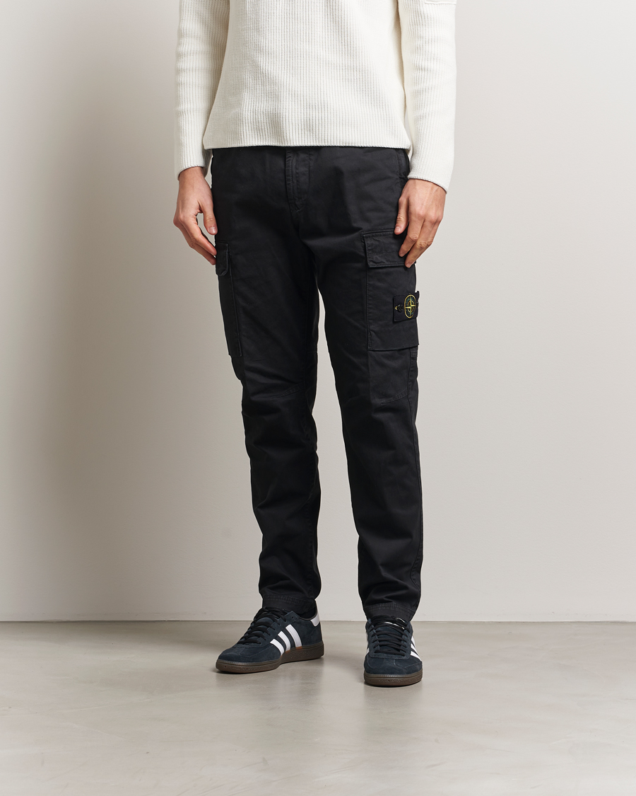 Heren | Broeken | Stone Island | Stretch Twill Cargo Pants Black