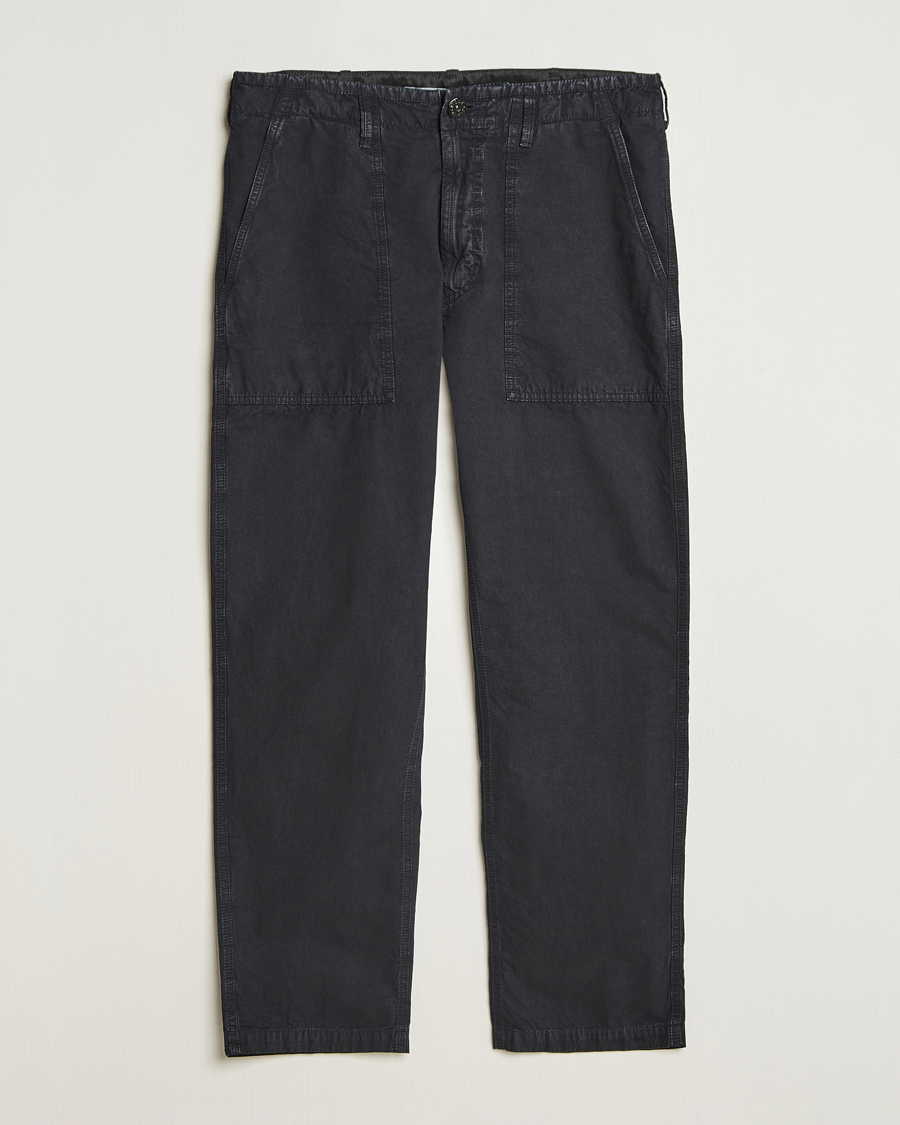 Heren | Broeken | Stone Island | Brushed Cotton Canvas Fatigue Pants Navy Blue
