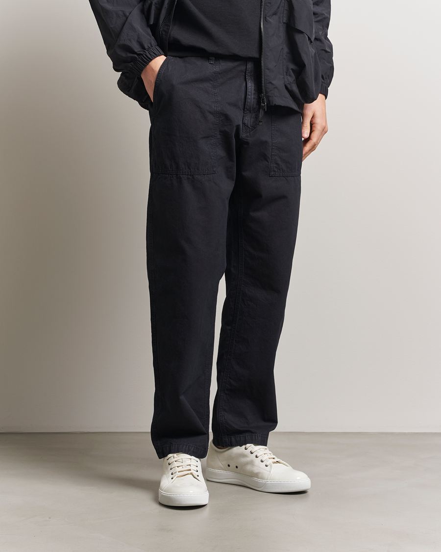 Heren | Broeken | Stone Island | Brushed Cotton Canvas Fatigue Pants Navy Blue