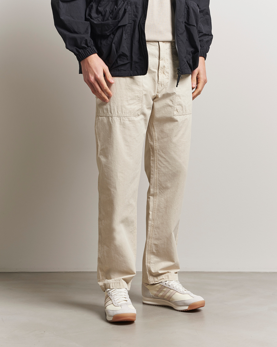 Heren | Broeken | Stone Island | Brushed Cotton Canvas Fatigue Pants Sand