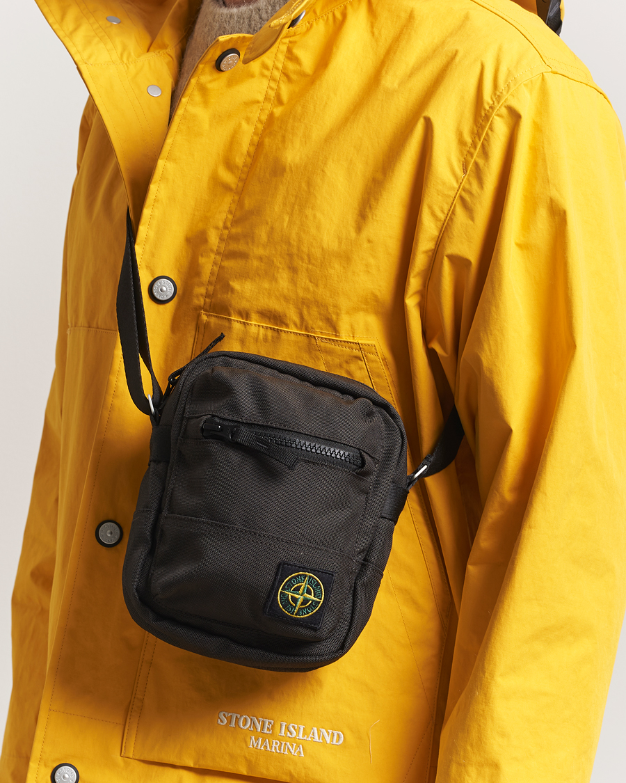 Heren | Tassen | Stone Island | Cordura Cross Body Bag Lead Grey