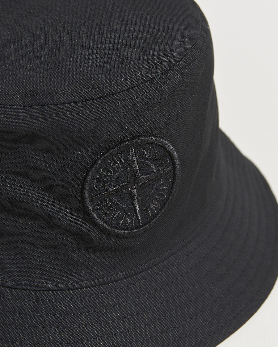 Heren | Stone Island Logo Bucket Hat Black | Stone Island | Logo Bucket Hat Black
