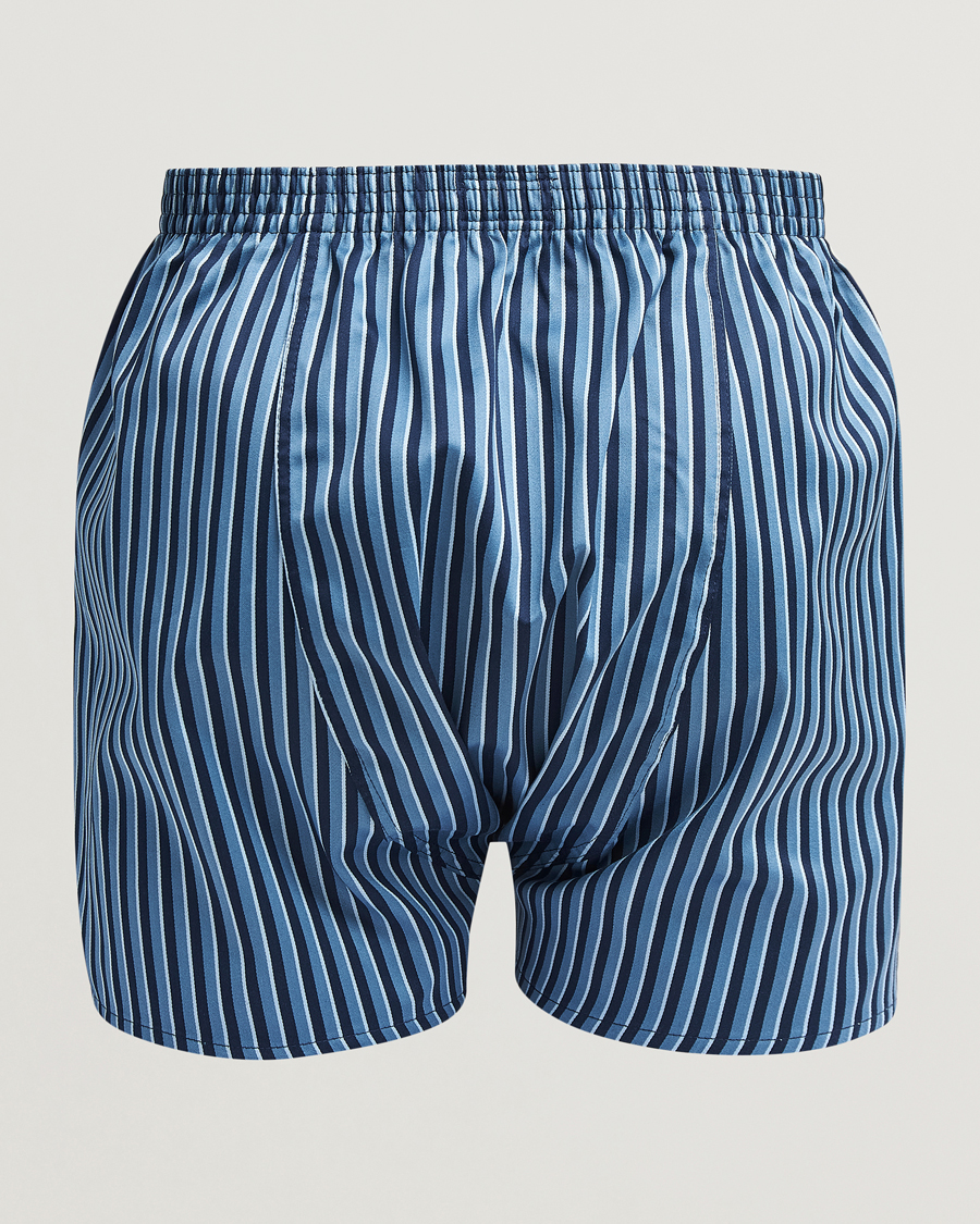 Heren | Ondergoed | Derek Rose | Classic Fit Woven Cotton Boxer Shorts Navy/Blue