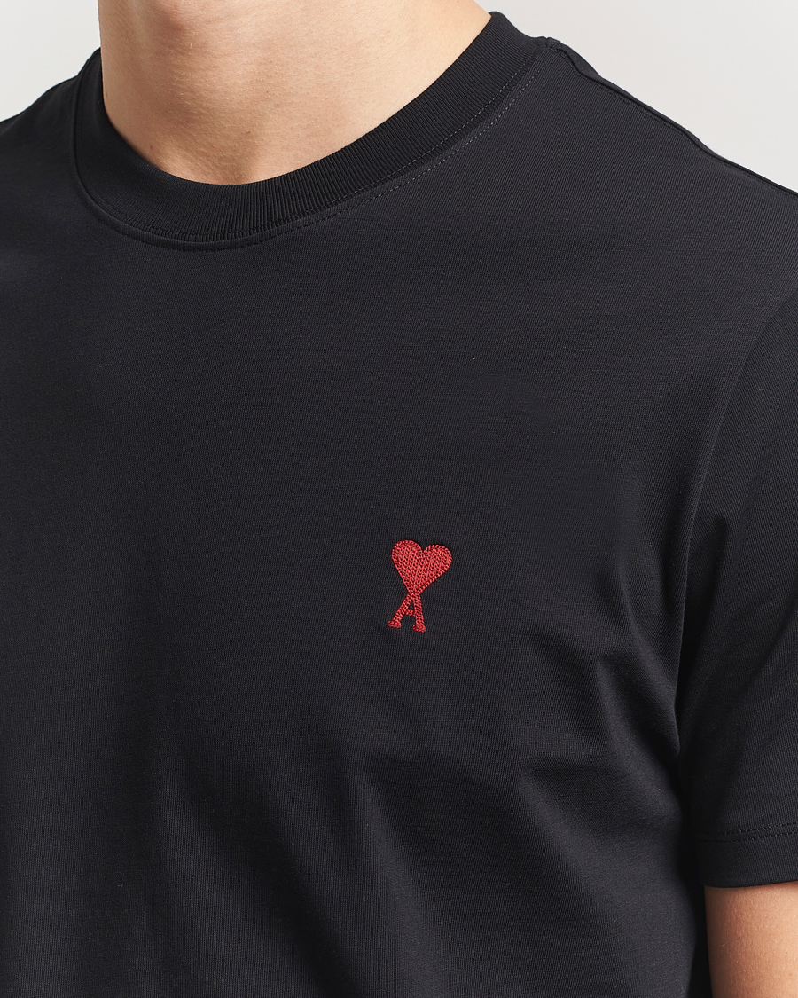 Heren | T-shirts | AMI | Heart Logo T-Shirt Black