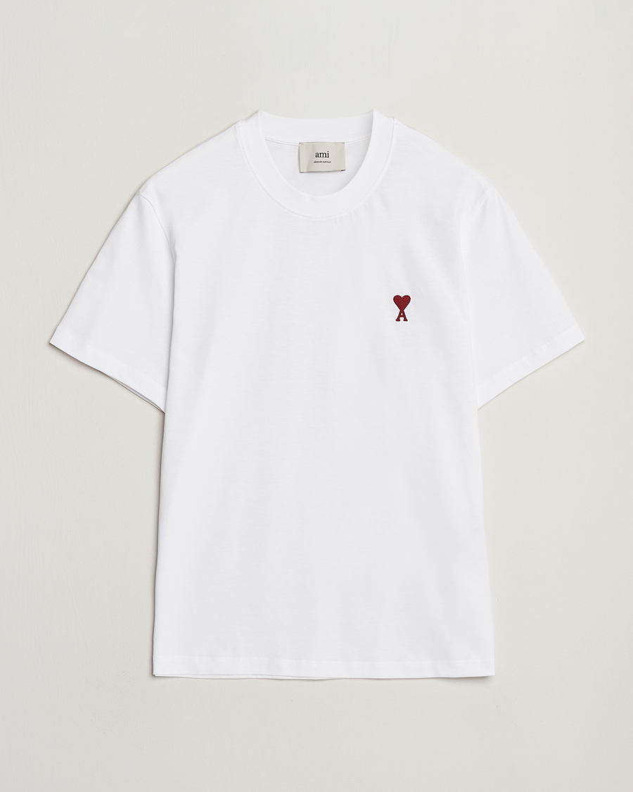 Heren | T-shirts | AMI | Heart Logo T-Shirt White