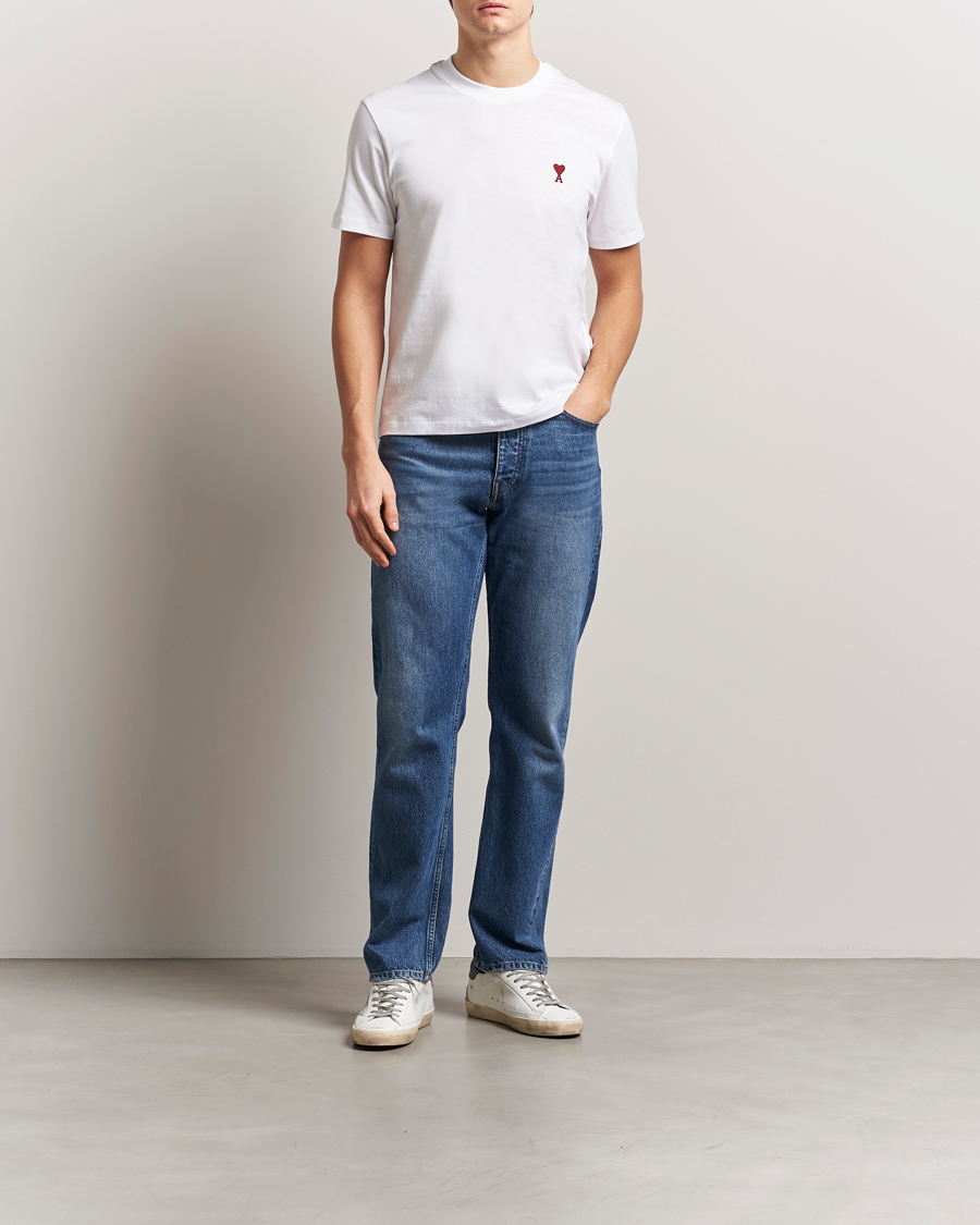Heren | T-shirts | AMI | Heart Logo T-Shirt White