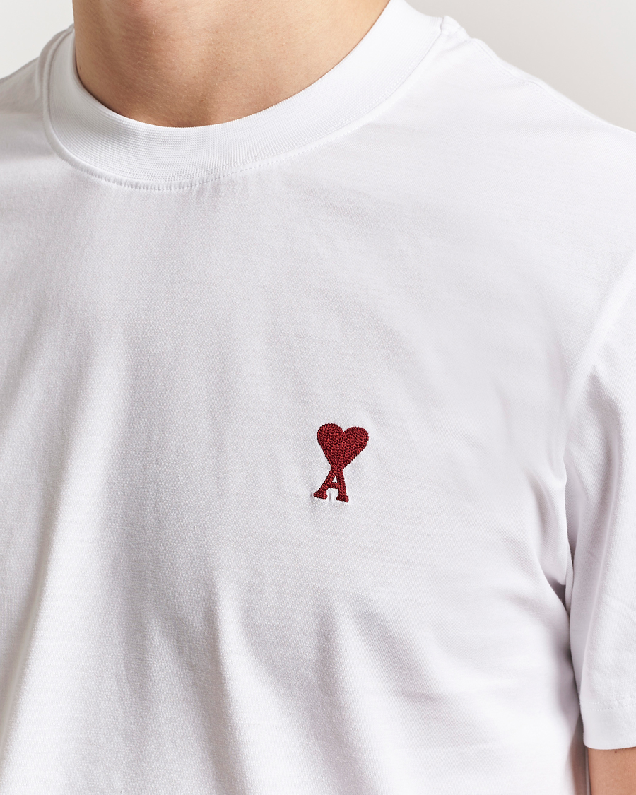 Heren | T-shirts | AMI | Heart Logo T-Shirt White