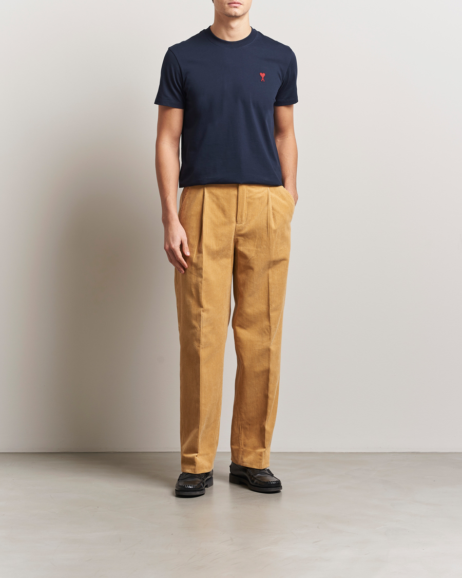 Heren | T-shirts | AMI | Heart Logo T-Shirt Navy