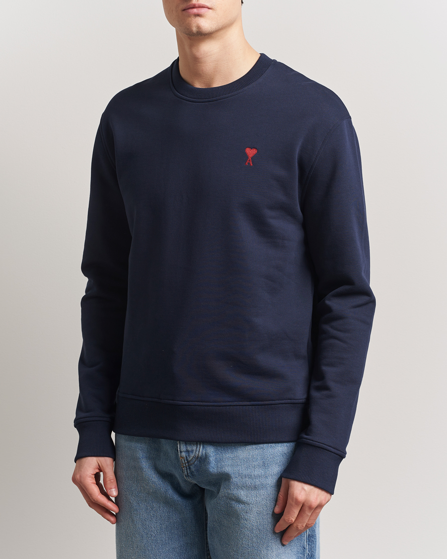 Heren | Truien | AMI | Heart Logo Sweatshirt Night Blue