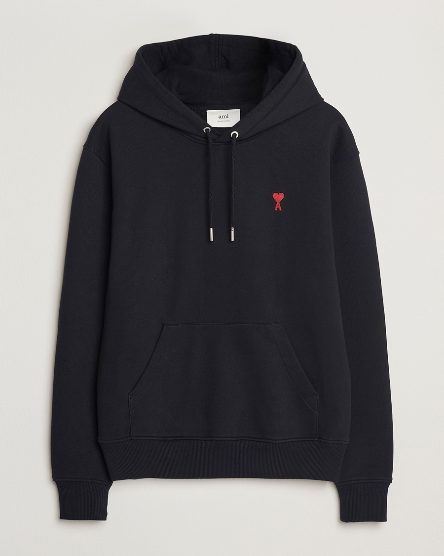 Heren | Truien | AMI | Heart Logo Hoodie Black