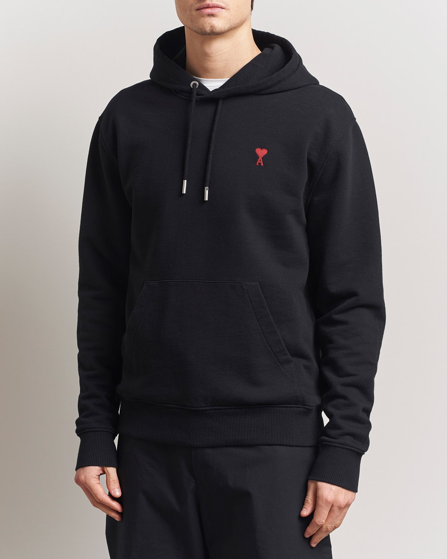 Heren | Truien | AMI | Heart Logo Hoodie Black