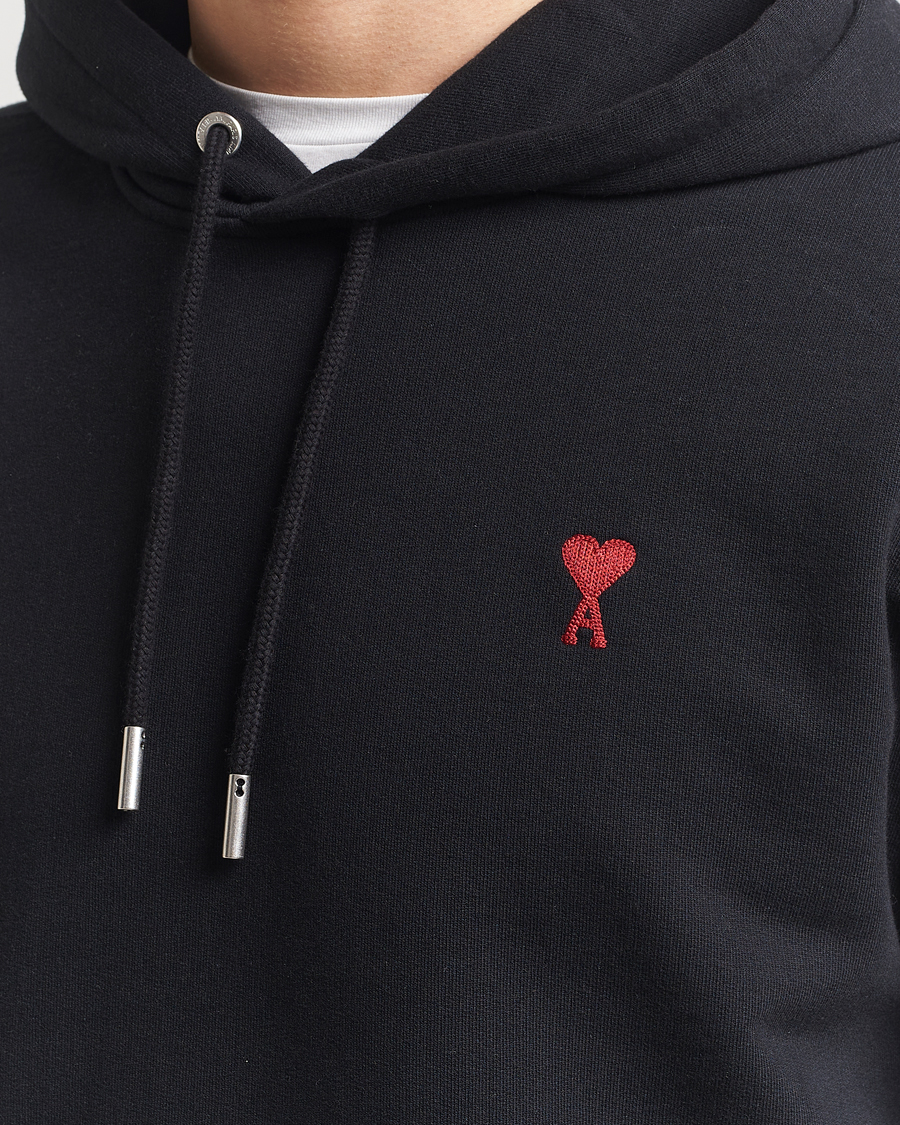 Heren | Truien | AMI | Heart Logo Hoodie Black