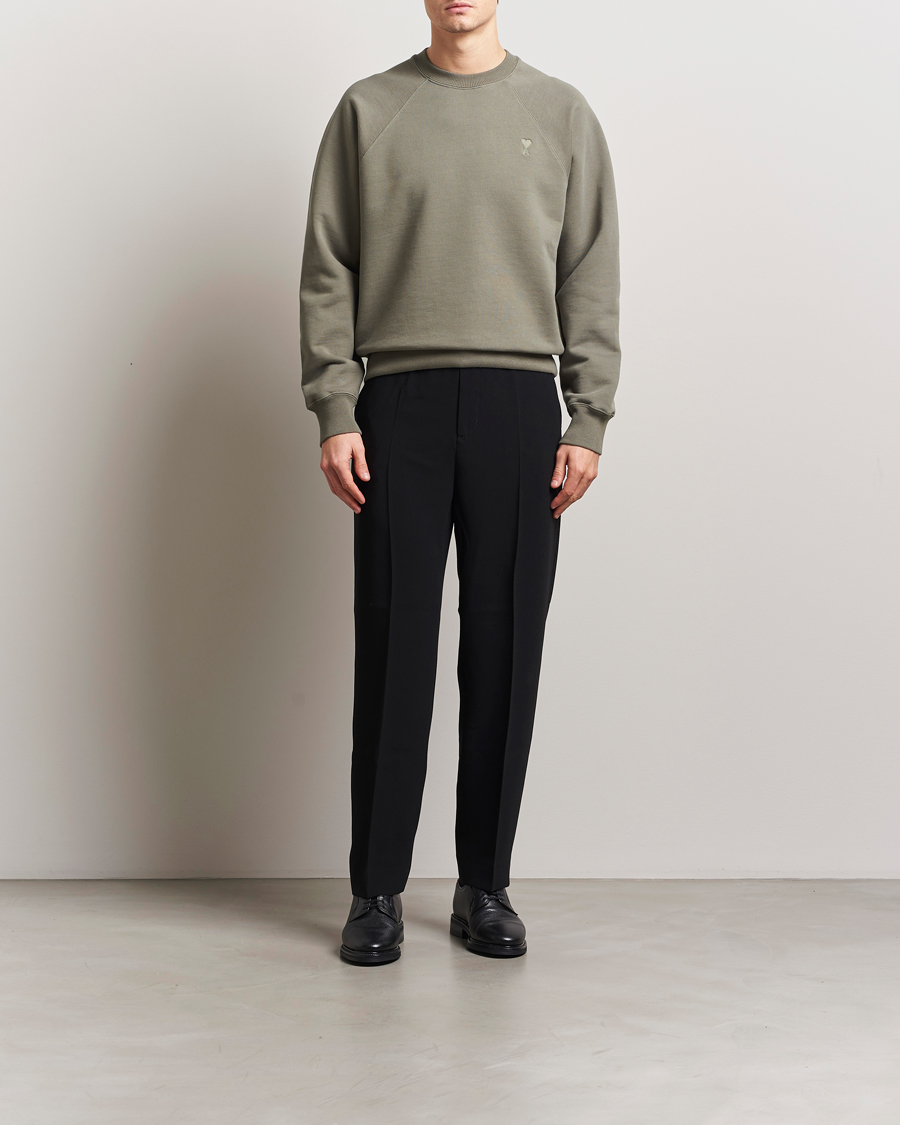 Heren | Truien | AMI | Tonal Heart Logo Sweatshirt Smoke Grey