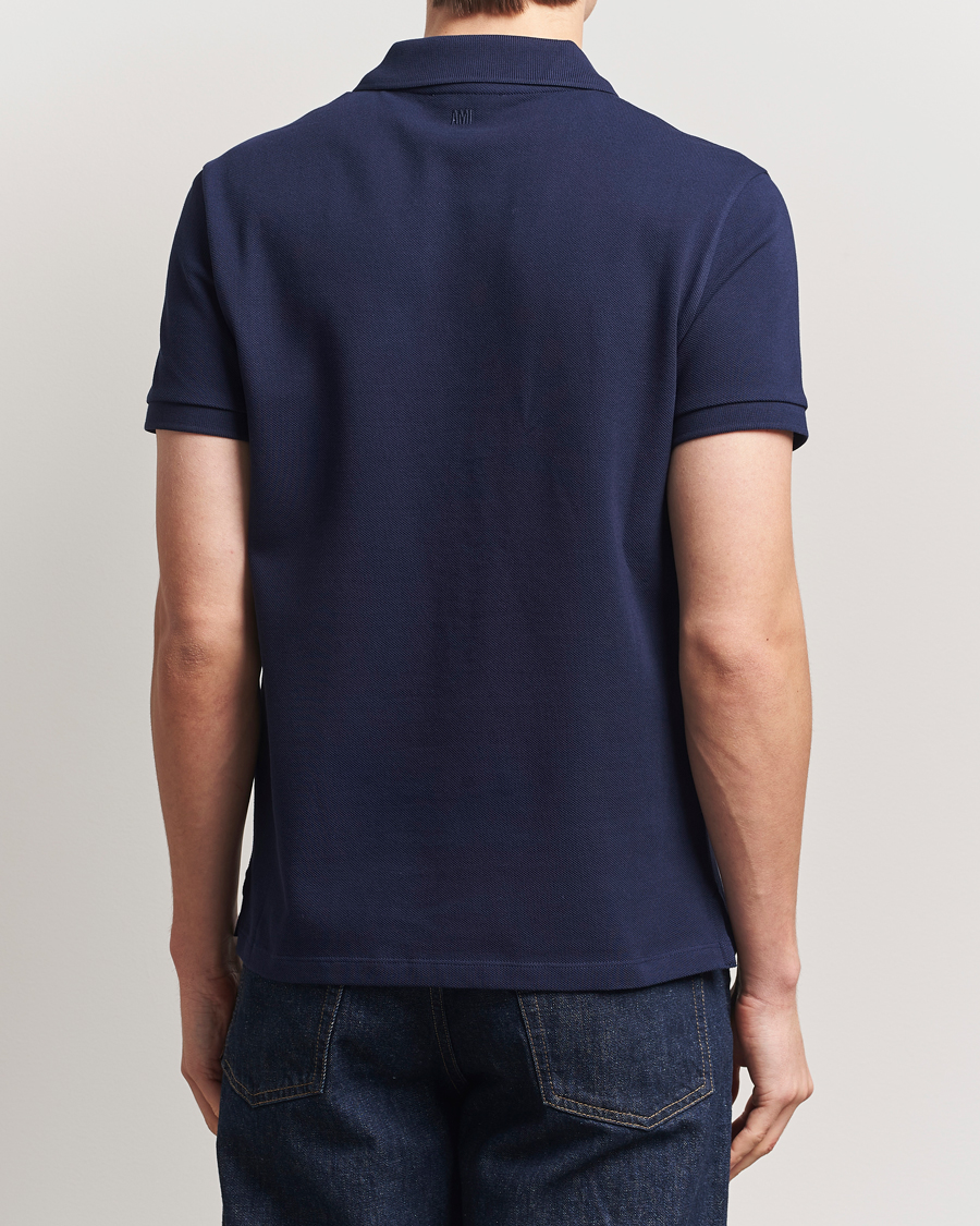 Heren | Polo's | AMI | Off White Heart Logo Polo Night Blue