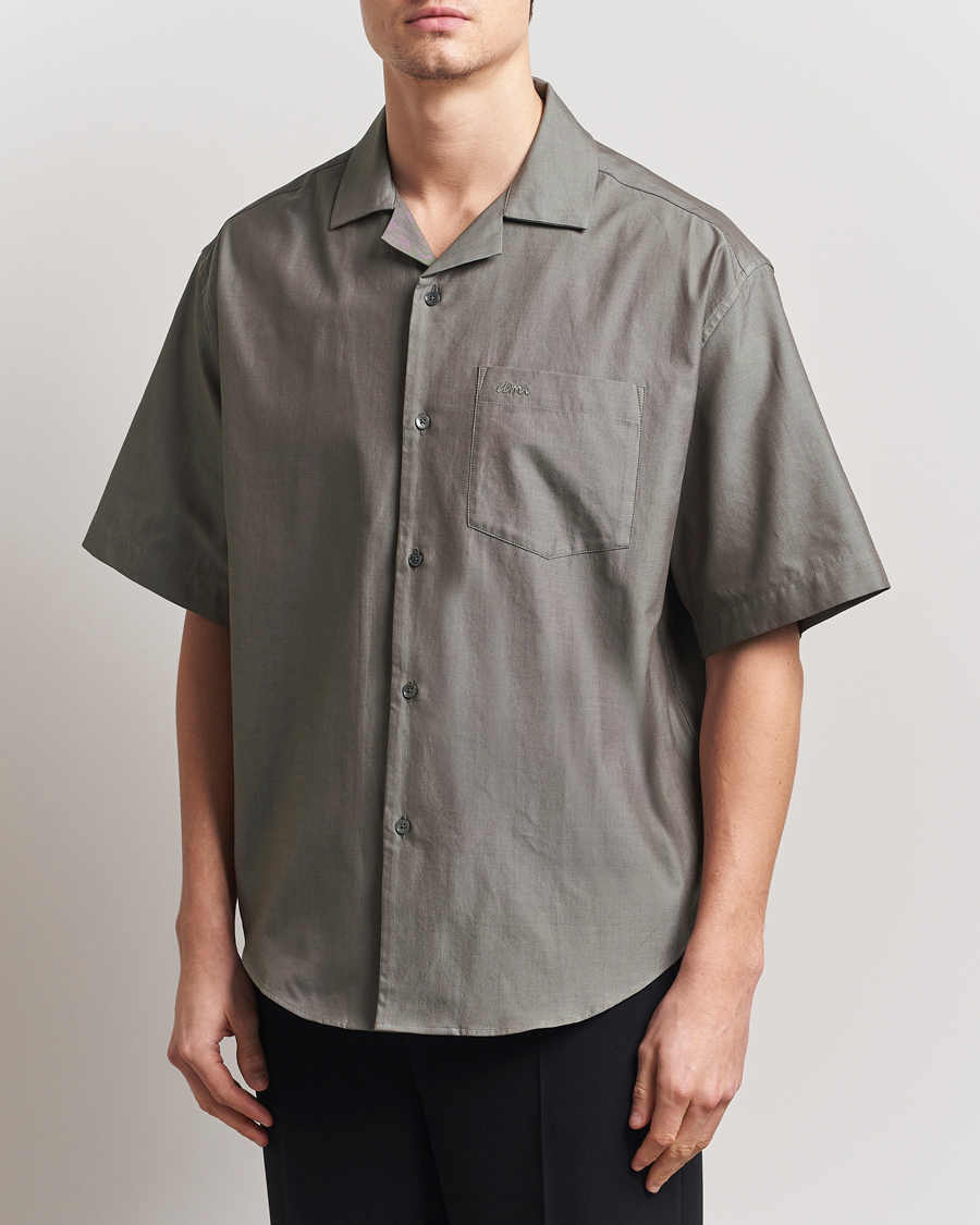 Heren | Overhemden | AMI | Short Sleeve Boxy Shirt Smoke Grey