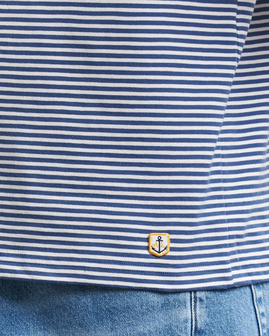 Heren | T-shirts | Armor-lux | Callac Héritage Stripe T-Shirt Obscur/Milk
