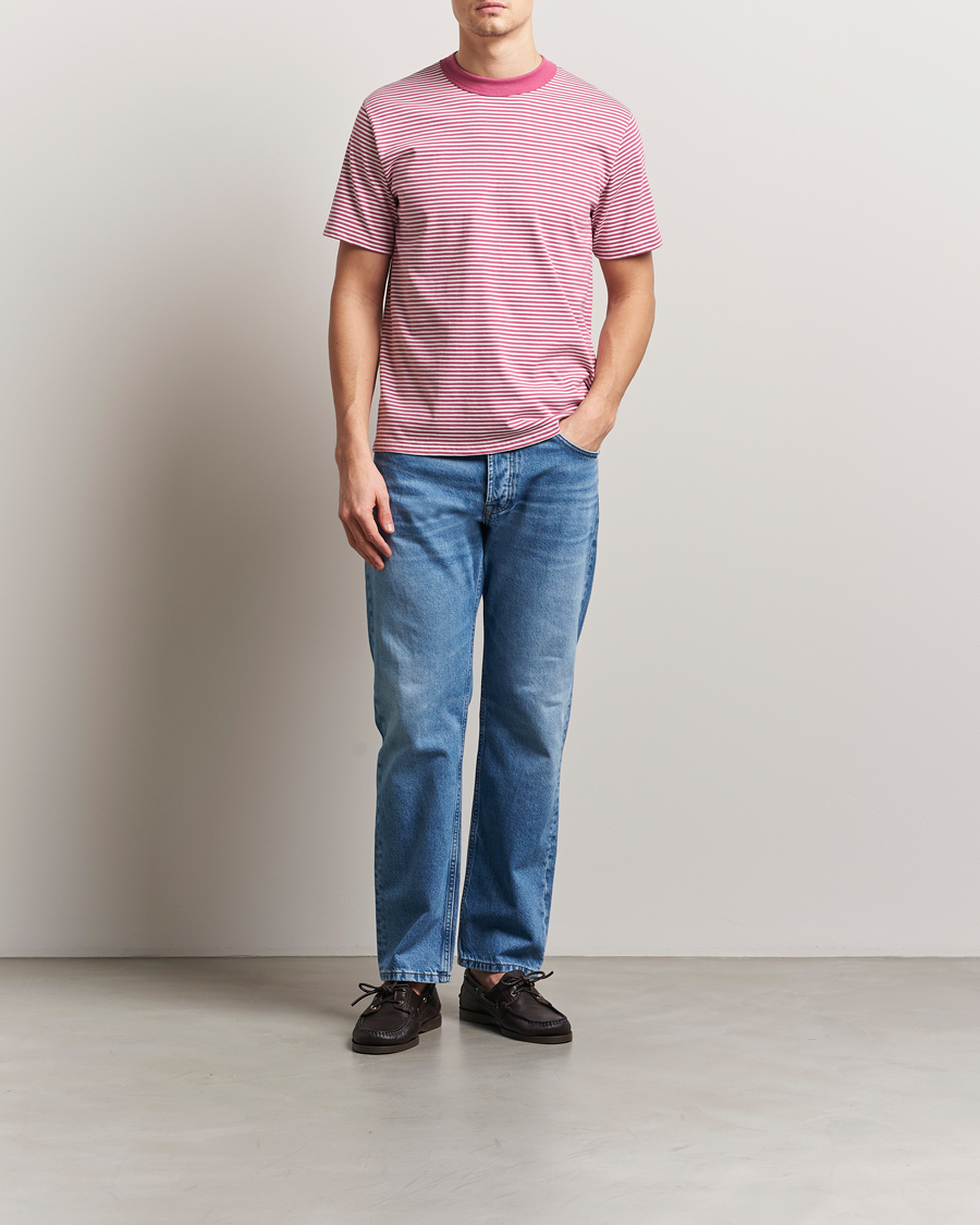 Heren | T-shirts | Armor-lux | Callac Héritage Stripe T-Shirt Malaga/Milk