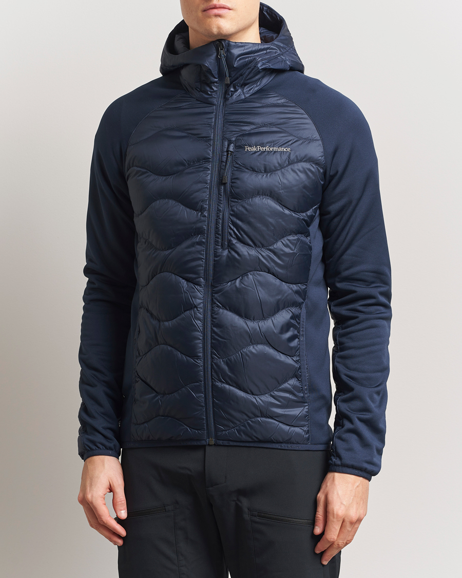Heren | Jassen | Peak Performance | Helium Down Hooded Hybrid Jacket Blue Shadow