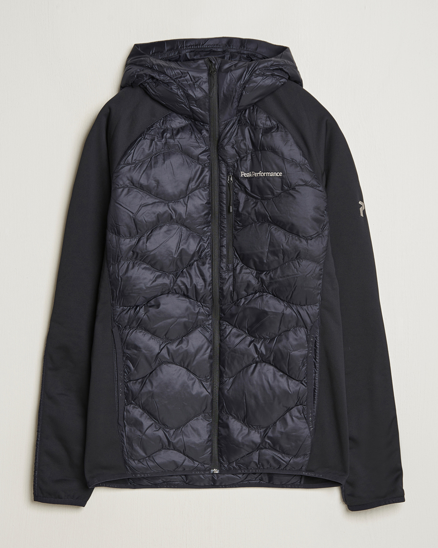 Heren | Jassen | Peak Performance | Helium Down Hooded Hybrid Jacket Black
