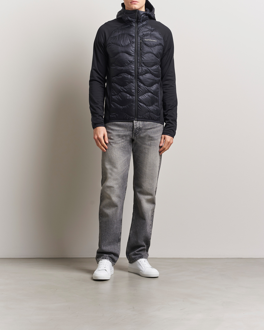 Heren | Jassen | Peak Performance | Helium Down Hooded Hybrid Jacket Black