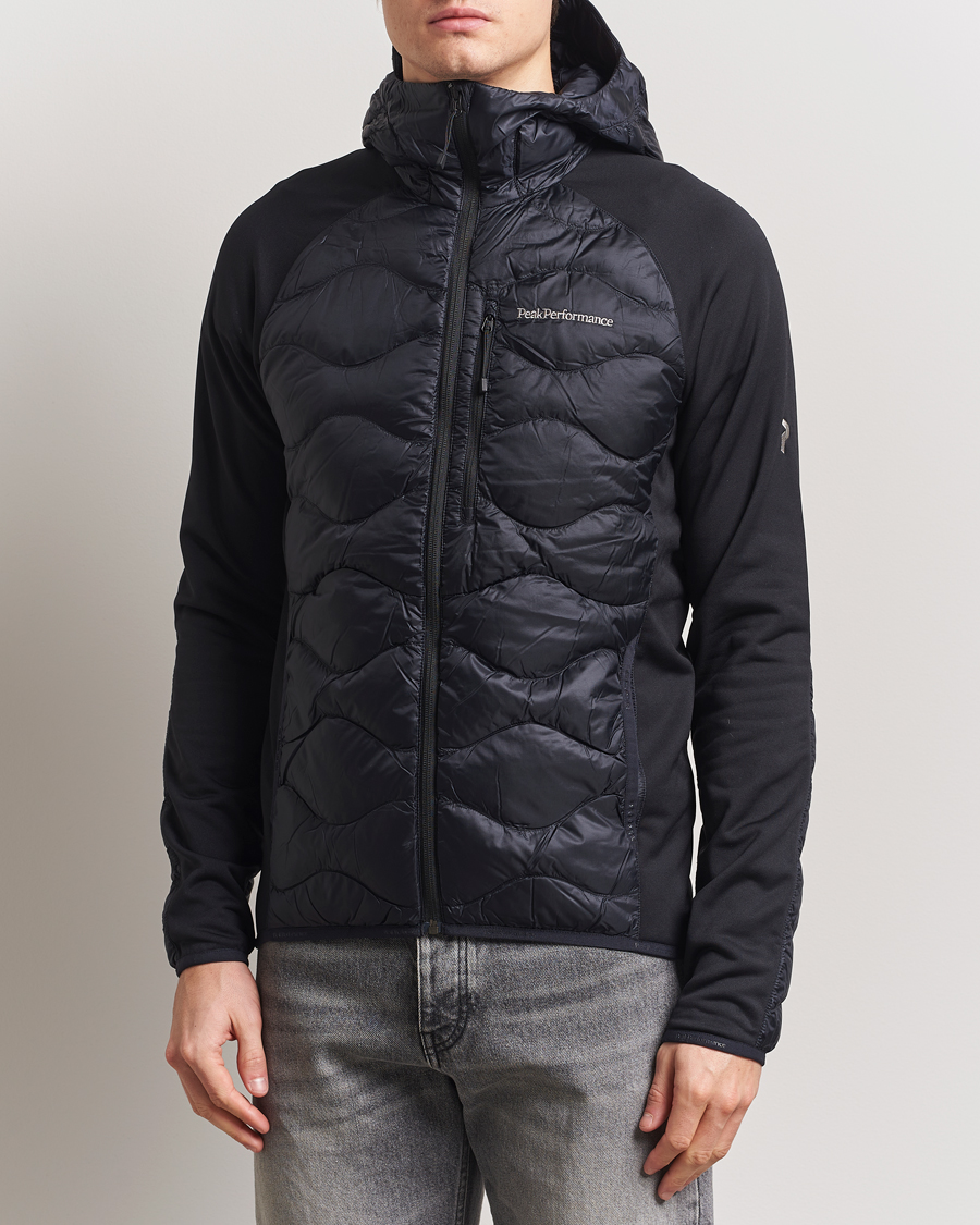 Heren | Jassen | Peak Performance | Helium Down Hooded Hybrid Jacket Black